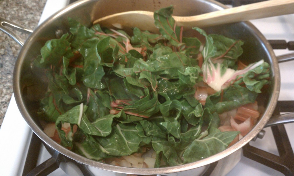 Sauteed Swiss Chard With Toasted Walnuts-Leaves