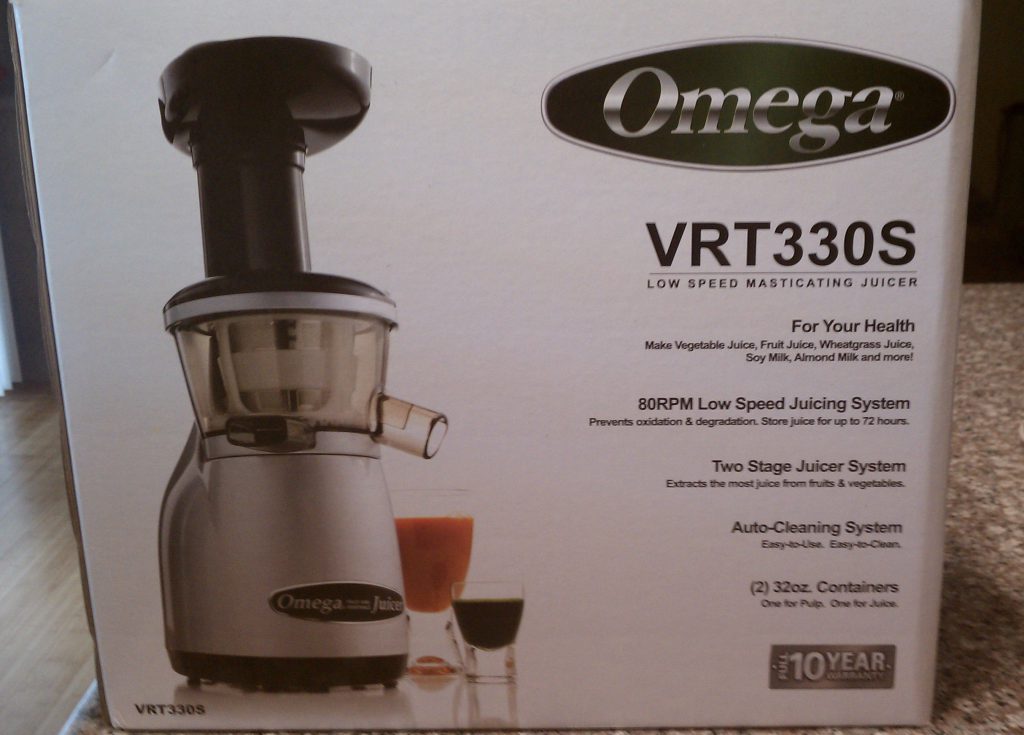 The Omega Low Speed Masticating Juicer VRT330S Best Juicer on a