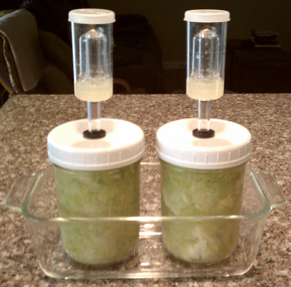 Fermented Sauerkraut Recipe-Airlock Lids