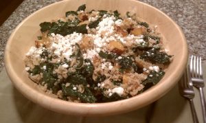 Warm Roasted Butternut Squash Quinoa Kale Salad